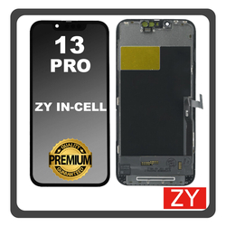 HQ OEM &Sigma;&upsilon;&mu;&beta;&alpha;&tau;ό Apple iPhone 13 Pro, iPhone 13Pro (A2638, A2483) ZY In-Cell LCD Display Screen Assembly &Omicron;&theta;ό&nu;&eta; + Touch Screen Digitizer &Mu;&eta;&chi;&alpha;&nu;&iota;&sigma;&mu;ό&sigmaf; &Alpha;&phi;ή&sigmaf; Black &Mu;&alpha;ύ&rho;&omicron; (Premium A+)