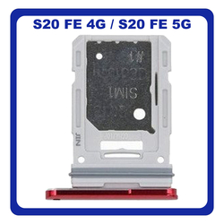 &Gamma;&nu;ή&sigma;&iota;&alpha; Original Samsung Galaxy S20 FE 4G (SM-G780F), Galaxy S20 FE 5G (SM-G781B) SIM Card Tray + Micro SD Tray Slot &Upsilon;&pi;&omicron;&delta;&omicron;&chi;έ&alpha;&sigmaf; &Beta;ά&sigma;&eta; &Theta;ή&kappa;&eta; &Kappa;ά&rho;&tau;&alpha;&sigmaf; SIM Cloud Red &Kappa;ό&kappa;&kappa;&iota;&nu;&omicron; GH98-46007E (Service Pack By Samsung)