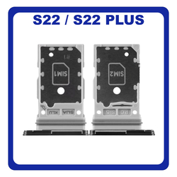 &Gamma;&nu;ή&sigma;&iota;&alpha; Original Samsung Galaxy S22 5G (SM-S901B), S22+ 5G, S22 Plus 5G (SM-S906B) Sim Card Tray Dual Sim &Upsilon;&pi;&omicron;&delta;&omicron;&chi;έ&alpha;&sigmaf; &Theta;ή&kappa;&eta;&sigmaf; &Kappa;ά&rho;&tau;&alpha;&sigmaf; Sim Phantom Black &Mu;&alpha;ύ&rho;&omicron; GH98-47086A (Service Pack By Samsung)