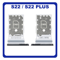 &Gamma;&nu;ή&sigma;&iota;&alpha; Original Samsung Galaxy S22 5G (SM-S901B), S22+ 5G, S22 Plus 5G (SM-S906B) Sim Card Tray Dual Sim &Upsilon;&pi;&omicron;&delta;&omicron;&chi;έ&alpha;&sigmaf; &Theta;ή&kappa;&eta;&sigmaf; &Kappa;ά&rho;&tau;&alpha;&sigmaf; Sim Phantom White Ά&sigma;&pi;&rho;&omicron; GH98-47086B (Service Pack By Samsung)