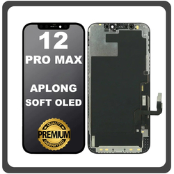 HQ OEM &Sigma;&upsilon;&mu;&beta;&alpha;&tau;ό &Mu;&epsilon; Apple iPhone 12 Pro Max, iPhone 12 ProMax (A2411, A2342) APLONG SOFT OLED LCD Display Screen Assembly &Omicron;&theta;ό&nu;&eta; + Touch Screen Digitizer &Mu;&eta;&chi;&alpha;&nu;&iota;&sigma;&mu;ό&sigmaf; &Alpha;&phi;ή&sigmaf; Diagnosable​ Black &Mu;&alpha;ύ&rho;&omicron; (Lifetime Warranty &Gamma;&iota;&alpha; &Sigma;&upsilon;&nu;&epsilon;&rho;&gamma;&alpha;&tau;&epsilon;&sigmaf; B2B)