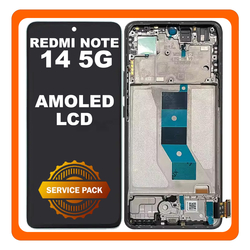 &Gamma;&nu;ή&sigma;&iota;&alpha; Original Xiaomi Redmi Note 14 5G (24094RAD4G) AMOLED LCD Display Screen Assembly &Omicron;&theta;ό&nu;&eta; + Touch Screen Digitizer &Mu;&eta;&chi;&alpha;&nu;&iota;&sigma;&mu;ό&sigmaf; &Alpha;&phi;ή&sigmaf; + Frame Bezel &Pi;&lambda;&alpha;ί&sigma;&iota;&omicron; &Sigma;&alpha;&sigma;ί Tarnish Black &Mu;&alpha;ύ&rho;&omicron; 56002000O1700 (Service Pack By Xiaomi)