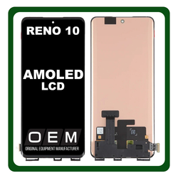OEM HQ Oppo Reno 10 Reno10 (CPH2531) AMOLED LCD Display Assembly Screen &Omicron;&theta;ό&nu;&eta; + Touch Screen Digitizer &Mu;&eta;&chi;&alpha;&nu;&iota;&sigma;&mu;ό&sigmaf; &Alpha;&phi;ή&sigmaf; Black &Mu;&alpha;ύ&rho;&omicron; (Premium A+)