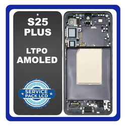 &Gamma;&nu;ή&sigma;&iota;&alpha; Original Samsung Galaxy S25 Plus S25+ (SM-S936B, SM-S936B/DS) Dynamic LTPO AMOLED 2X LCD Display Screen Assembly &Omicron;&theta;ό&nu;&eta; + Touch Screen Digitizer &Mu;&eta;&chi;&alpha;&nu;&iota;&sigma;&mu;ό&sigmaf; &Alpha;&phi;ή&sigmaf; + Frame &Pi;&lambda;&alpha;ί&sigma;&iota;&omicron; Black &Mu;&alpha;ύ&rho;&omicron; / Blue &Mu;&pi;&lambda;&epsilon; GH82-36368E (Service Pack By Samsung)