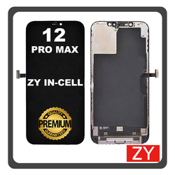 HQ OEM &Sigma;&upsilon;&mu;&beta;&alpha;&tau;ό &Mu;&epsilon; Apple iPhone 12 Pro Max (A2411, A2342, A2410, A2412) ZY Premium In-Cell LCD Display Screen Assembly &Omicron;&theta;ό&nu;&eta; + Touch Screen Digitizer &Mu;&eta;&chi;&alpha;&nu;&iota;&sigma;&mu;ό&sigmaf; &Alpha;&phi;ή&sigmaf; Black &Mu;&alpha;ύ&rho;&omicron; (Premium A+)