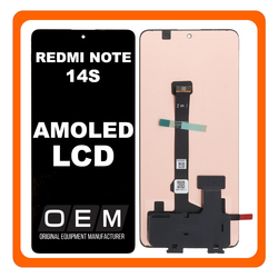 HQ OEM &Sigma;&upsilon;&mu;&beta;&alpha;&tau;ό &Mu;&epsilon; Xiaomi Redmi Note 14S (2502FRA65G) AMOLED LCD Display Screen Assembly &Omicron;&theta;ό&nu;&eta; + Touch Screen Digitizer &Mu;&eta;&chi;&alpha;&nu;&iota;&sigma;&mu;ό&sigmaf; &Alpha;&phi;ή&sigmaf; Black &Mu;&alpha;ύ&rho;&omicron; (Premium A+)