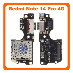 HQ OEM &Sigma;&upsilon;&mu;&beta;&alpha;&tau;ό &Mu;&epsilon; Xiaomi Redmi Note 14 Pro 4G (24116RACCG), USB Type-C Charging Dock Connector Flex Sub Board, &Kappa;&alpha;&lambda;&omega;&delta;&iota;&omicron;&tau;&alpha;&iota;&nu;ί&alpha; &Upsilon;&pi;ό &Pi;&lambda;&alpha;&kappa;έ&tau;&alpha; &Phi;ό&rho;&tau;&iota;&sigma;&eta;&sigmaf; + Microphone &Mu;&iota;&kappa;&rho;ό&phi;&omega;&nu;&omicron; + Sim Reader (Premium A+)