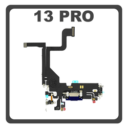 iPhone 13 Pro (A2638, A2483) Lightning USB Charging Dock Connector Lightning Flex &Kappa;&alpha;&lambda;&omega;&delta;&iota;&omicron;&tau;&alpha;&iota;&nu;ί&alpha; &Kappa;&omicron;&nu;έ&kappa;&tau;&omicron;&rho;&alpha;&sigmaf; &Phi;ό&rho;&tau;&iota;&sigma;&eta;&sigmaf; + Microphone &Mu;&iota;&kappa;&rho;ό&phi;&omega;&nu;&omicron; Blue &Mu;&pi;&lambda;&epsilon; (Pulled)