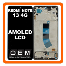 HQ OEM &Sigma;&upsilon;&mu;&beta;&alpha;&tau;ό &Mu;&epsilon; Xiaomi Redmi Note 13 4G (23129RAA4G, 23124RA7EO) AMOLED LCD Display Screen Assembly &Omicron;&theta;ό&nu;&eta; + Touch Screen Digitizer &Mu;&eta;&chi;&alpha;&nu;&iota;&sigma;&mu;ό&sigmaf; &Alpha;&phi;ή&sigmaf; + Frame Bezel &Pi;&lambda;&alpha;ί&sigma;&iota;&omicron; &Sigma;&alpha;&sigma;ί Mint Green &Pi;&rho;ά&sigma;&iota;&nu;&omicron;​ (Premium A+)