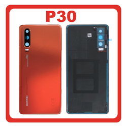 &Gamma;&nu;ή&sigma;&iota;&alpha; Original Huawei P30 (ELE-L29, ELE-L09) Rear Back Battery Cover &Pi;ί&sigma;&omega; &Kappa;ά&lambda;&upsilon;&mu;&mu;&alpha; &Kappa;&alpha;&pi;ά&kappa;&iota; &Pi;&lambda;ά&tau;&eta; &Mu;&pi;&alpha;&tau;&alpha;&rho;ί&alpha;&sigmaf; + Camera Lens &Tau;&zeta;&alpha;&mu;ά&kappa;&iota; &Kappa;ά&mu;&epsilon;&rho;&alpha;&sigmaf; Amber Sunrise &Kappa;ό&kappa;&kappa;&iota;&nu;&omicron; 02352NMQ (Service Pack By Huawei)