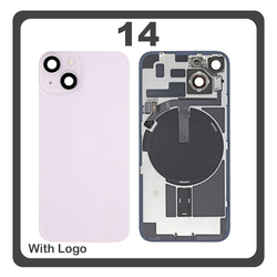 HQ OEM &Sigma;&upsilon;&mu;&beta;&alpha;&tau;ό &Mu;&epsilon; Apple iPhone 14, iPhone14 (A2882, A2649) Rear Back Battery Cover &Pi;ί&sigma;&omega; &Kappa;ά&lambda;&upsilon;&mu;&mu;&alpha; &Kappa;&alpha;&pi;ά&kappa;&iota; &Pi;&lambda;ά&tau;&eta; &Mu;&pi;&alpha;&tau;&alpha;&rho;ί&alpha;&sigmaf; + Metal Plate + Camera Lens &Tau;&zeta;&alpha;&mu;ά&kappa;&iota; &Kappa;ά&mu;&epsilon;&rho;&alpha;&sigmaf; + Magsafe + NFC Purple &Mu;&omega;&beta; (Premium A+)