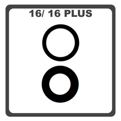 HQ OEM &Sigma;&upsilon;&mu;&beta;&alpha;&tau;ό &Mu;&epsilon; iPhone 16 (A3287, A3081) / 16 Plus (A3290, A3082)  Main Rear Back Camera Glass Lens &Pi;ί&sigma;&omega; &Tau;&zeta;&alpha;&mu;ά&kappa;&iota; &Kappa;ά&mu;&epsilon;&rho;&alpha;&sigmaf; (Premium A+)