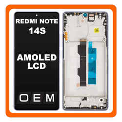 HQ OEM &Sigma;&upsilon;&mu;&beta;&alpha;&tau;ό &Mu;&epsilon; Xiaomi Redmi Note 14S (2502FRA65G) AMOLED LCD Display Screen Assembly &Omicron;&theta;ό&nu;&eta; + Touch Screen Digitizer &Mu;&eta;&chi;&alpha;&nu;&iota;&sigma;&mu;ό&sigmaf; &Alpha;&phi;ή&sigmaf; + Frame Bezel &Sigma;&alpha;&sigma;ί Purple &Mu;&omega;&beta; (Premium A+)