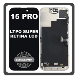 &Gamma;&nu;ή&sigma;&iota;&alpha; Original Apple iPhone 15 Pro (A2848, A3101) LTPO Super Retina XDR OLED LCD Display Screen Assembly &Omicron;&theta;ό&nu;&eta; + Touch Screen Digitizer &Mu;&eta;&chi;&alpha;&nu;&iota;&sigma;&mu;ό&sigmaf; &Alpha;&phi;ή&sigmaf; Black &Mu;&alpha;ύ&rho;&omicron; CH661-35699 (Service Pack)