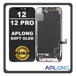 HQ OEM &Sigma;&upsilon;&mu;&beta;&alpha;&tau;ό &Mu;&epsilon; Apple iPhone 12 (A2403, A2172) / Iphone 12 Pro (A2407, A2341) APLONG SOFT OLED LCD Display Screen Assembly &Omicron;&theta;ό&nu;&eta; + Touch Screen Digitizer &Mu;&eta;&chi;&alpha;&nu;&iota;&sigma;&mu;ό&sigmaf; &Alpha;&phi;ή&sigmaf; Diagnosable Black &Mu;&alpha;ύ&rho;&omicron; (Lifetime Warranty &Gamma;&iota;&alpha; &Sigma;&upsilon;&nu;&epsilon;&rho;&gamma;&alpha;&tau;&epsilon;&sigmaf; B2B)