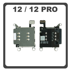 Original for Apple iPhone 12 (A2403), Iphone 12 Pro (A2407) SIM Card Tray Reader With Flex Pulled​ &Alpha;&nu;&alpha;&gamma;&nu;ώ&sigma;&tau;&eta;&sigmaf; &Kappa;ά&rho;&tau;&alpha;&sigmaf; SIM