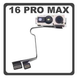 &Gamma;&nu;ή&sigma;&iota;&alpha; Original For Apple iPhone 16 Pro Max (A3296, A3084) Front Selfie Camera &Mu;&pi;&rho;&omicron;&sigma;&tau;&iota;&nu;ή &Kappa;ά&mu;&epsilon;&rho;&alpha; 12MP Pulled