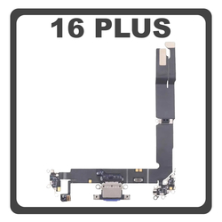 &Gamma;&nu;ή&sigma;&iota;&alpha; Original For Apple iPhone 16 Plus, iPhone 16+ (A3290, A3082) Charging Dock Connector Type C Flex &Kappa;&alpha;&lambda;&omega;&delta;&iota;&omicron;&tau;&alpha;&iota;&nu;ί&alpha; &Kappa;&omicron;&nu;έ&kappa;&tau;&omicron;&rho;&alpha;&sigmaf; &Phi;ό&rho;&tau;&iota;&sigma;&eta;&sigmaf; + Microphone &Mu;&iota;&kappa;&rho;ό&phi;&omega;&nu;&omicron; Ultramarine &Mu;&pi;&lambda;&epsilon; Pulled