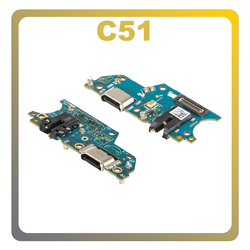 Γνήσια Original Realme C51 (RMX3830) Type-C Charging Dock Connector Flex Sub Board, Καλωδιοταινία Υπό Πλακέτα Φόρτισης + Microphone Μικρόφωνο + Audio Jack Θύρα Ακουστικών 621024000026 (Service Pack By Realme)