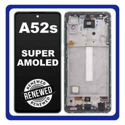 &Gamma;&nu;ή&sigma;&iota;&alpha; Original Samsung Galaxy A52s 5G (SM-A528B, SM-A528B/DS) Super AMOLED LCD Display Screen Assembly &Omicron;&theta;ό&nu;&eta; + Touch Screen Digitizer &Mu;&eta;&chi;&alpha;&nu;&iota;&sigma;&mu;ό&sigmaf; &Alpha;&phi;ή&sigmaf; + Frame Bezel &Pi;&lambda;&alpha;ί&sigma;&iota;&omicron; &Sigma;&alpha;&sigma;ί Green &Pi;&rho;ά&sigma;&iota;&nu;&omicron; GH82-26861E (Renewed)