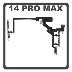 HQ OEM Συμβατό Με Apple iPhone 14 Pro Max (A2894, A2651), Power Key Flex Cable On/Off + Volume Key Buttons Καλωδιοταινία Πλήκτρων Εκκίνησης + Έντασης Ήχου (Premum A+)