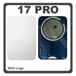 HQ OEM &Sigma;&upsilon;&mu;&beta;&alpha;&tau;ό &Mu;&epsilon; Apple 17 Pro (A3256, A3523) Rear Back Battery Cover &Pi;ί&sigma;&omega; &Kappa;ά&lambda;&upsilon;&mu;&mu;&alpha; &Kappa;&alpha;&pi;ά&kappa;&iota; &Pi;&lambda;ά&tau;&eta; &Mu;&pi;&alpha;&tau;&alpha;&rho;ί&alpha;&sigmaf; + Magnet &Mu;&alpha;&gamma;&nu;ή&tau;&eta;&sigmaf; Silver &Alpha;&sigma;&eta;&mu;ί (Premium A+)