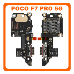 &Gamma;&nu;ή&sigma;&iota;&alpha; Original Poco F7 Pro 5G (24117RK2CG) USB Type-C Charging Dock Connector Flex Sub Board, &Kappa;&alpha;&lambda;&omega;&delta;&iota;&omicron;&tau;&alpha;&iota;&nu;ί&alpha; &Upsilon;&pi;ό &Pi;&lambda;&alpha;&kappa;έ&tau;&alpha; &Phi;ό&rho;&tau;&iota;&sigma;&eta;&sigmaf; + Microphone &Mu;&iota;&kappa;&rho;ό&phi;&omega;&nu;&omicron; + Sim Reader 56002400O1100 (Service Pack By Xiaomi)