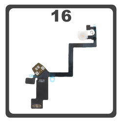 Original For &Gamma;&nu;ή&sigma;&iota;&omicron; &Gamma;&iota;&alpha; Apple iPhone 16 (A3287, A3081) Camera Flashlight Flex Cable &Phi;&lambda;&alpha;&sigmaf; + Microphone &Mu;&iota;&kappa;&rho;ό&phi;&omega;&nu;&omicron; (Pulled)