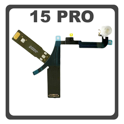 Original For &Gamma;&nu;ή&sigma;&iota;&omicron; &Gamma;&iota;&alpha; Apple iPhone 15 Pro (A2848, A3101) Camera Flashlight Flex Cable &Phi;&lambda;&alpha;&sigmaf; (Pulled)