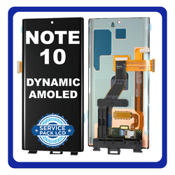 &Gamma;&nu;ή&sigma;&iota;&alpha; Original Samsung Galaxy Note 10, Galaxy Note10 (SM-N970F, SM-N970U), Dynamic AMOLED LCD Display Screen Assembly &Omicron;&theta;ό&nu;&eta; + Touch Screen Digitizer &Mu;&eta;&chi;&alpha;&nu;&iota;&sigma;&mu;ό&sigmaf; &Alpha;&phi;ή&sigmaf; Aura Black &Mu;&alpha;ύ&rho;&omicron; GH96-12727A (Service Pack By Samsung)