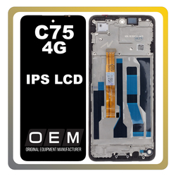 HQ OEM &Sigma;&upsilon;&mu;&beta;&alpha;&tau;ό &Mu;&epsilon; Realme C75 4G (RMX3941) IPS LCD Display Screen Assembly &Omicron;&theta;ό&nu;&eta; + Touch Screen Digitizer &Mu;&eta;&chi;&alpha;&nu;&iota;&sigma;&mu;ό&sigmaf; &Alpha;&phi;ή&sigmaf; + Frame Bezel &Pi;&lambda;&alpha;ί&sigma;&iota;&omicron; &Sigma;&alpha;&sigma;ί Black &Mu;&alpha;ύ&rho;&omicron; (Premium A+)