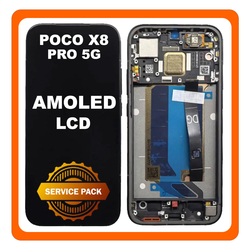 &Gamma;&nu;ή&sigma;&iota;&alpha; Original Xiaomi X8 PRO 5G (2511FPC34G) AMOLED Display Screen Assembly &Omicron;&theta;ό&nu;&eta; + Touch Screen Digitizer &Mu;&eta;&chi;&alpha;&nu;&iota;&sigma;&mu;ό&sigmaf; &Alpha;&phi;ή&sigmaf; + Frame Bezel &Pi;&lambda;&alpha;ί&sigma;&iota;&omicron; &Sigma;&alpha;&sigma;ί Black &Mu;&alpha;ύ&rho;&omicron; 56001300P1000 (Service Pack By Xiaomi)