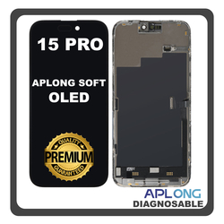 HQ OEM For Apple iPhone 15 Pro (A2848, A3101) APLONG SOFT OLED LCD Display Screen Assembly &Omicron;&theta;ό&nu;&eta; + Touch Screen Digitizer &Mu;&eta;&chi;&alpha;&nu;&iota;&sigma;&mu;ό&sigmaf; &Alpha;&phi;ή&sigmaf; Diagnosable Black &Mu;&alpha;ύ&rho;&omicron; (Premium A+) (Lifetime Warranty &Gamma;&iota;&alpha; &Sigma;&upsilon;&nu;&epsilon;&rho;&gamma;&alpha;&tau;&epsilon;&sigmaf; B2B)