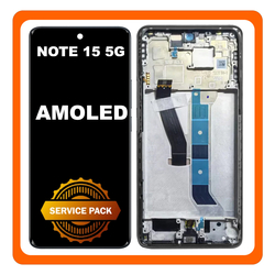 &Gamma;&nu;ή&sigma;&iota;&alpha; Original Xiaomi Redmi Note 15 5G (25096RA9BG, 25098RA98G) AMOLED LCD Display Screen Assembly &Omicron;&theta;ό&nu;&eta; + Touch Screen Digitizer &Mu;&eta;&chi;&alpha;&nu;&iota;&sigma;&mu;ό&sigmaf; &Alpha;&phi;ή&sigmaf; + Frame Bezel &Pi;&lambda;&alpha;ί&sigma;&iota;&omicron; &Sigma;&alpha;&sigma;ί Black &Mu;&alpha;ύ&rho;&omicron; 56002400P1700 (Service Pack By Xiaomi)