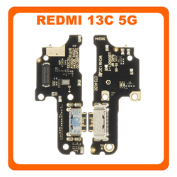 HQ OEM &Sigma;&upsilon;&mu;&beta;&alpha;&tau;ό &Mu;&epsilon; Xiaomi Redmi 13C 5G (23124RN87G, 23124RN87I) USB Type-C Charging Dock Connector Flex Sub Board, &Kappa;&alpha;&lambda;&omega;&delta;&iota;&omicron;&tau;&alpha;&iota;&nu;ί&alpha; &Upsilon;&pi;ό &Pi;&lambda;&alpha;&kappa;έ&tau;&alpha; &Phi;ό&rho;&tau;&iota;&sigma;&eta;&sigmaf; + Microphone &Mu;&iota;&kappa;&rho;ό&phi;&omega;&nu;&omicron; (Premium A+)