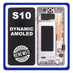 &Gamma;&nu;ή&sigma;&iota;&alpha; Original Samsung Galaxy S10 (SM-G973F, SM-G973U) &Omicron;&theta;ό&nu;&eta; LCD Display Screen + Touch Screen DIgitizer &Mu;&eta;&chi;&alpha;&nu;&iota;&sigma;&mu;ό&sigmaf; &Alpha;&phi;ή&sigmaf; + Frame &Pi;&lambda;&alpha;ί&sigma;&iota;&omicron; White GH82-18850B (Renewed)