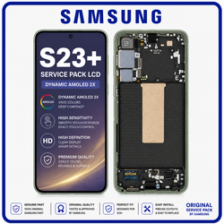&Gamma;&nu;ή&sigma;&iota;&alpha; Original Samsung Galaxy S23+ 5G (SM-S916B, SM-S916B/DS) Dynamic AMOLED 2X LCD Display Screen Assembly &Omicron;&theta;ό&nu;&eta; + Touch Screen Digitizer &Mu;&eta;&chi;&alpha;&nu;&iota;&sigma;&mu;ό&sigmaf; &Alpha;&phi;ή&sigmaf; + Frame Bezel &Pi;&lambda;&alpha;ί&sigma;&iota;&omicron; &Sigma;&alpha;&sigma;ί Green &Pi;&rho;ά&sigma;&iota;&nu;&omicron; GH82-30476C GH82-30477C (Service Pack By Samsung)