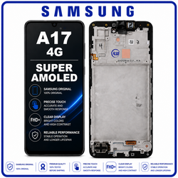 &Gamma;&nu;ή&sigma;&iota;&alpha; Original Samsung Galaxy A17 4G (SM-A175F, SM-A175F/DS)​ Super AMOLED LCD Display Screen Assembly &Omicron;&theta;ό&nu;&eta; + Touch Screen Digitizer &Mu;&eta;&chi;&alpha;&nu;&iota;&sigma;&mu;ό&sigmaf; &Alpha;&phi;ή&sigmaf; Black &Mu;&alpha;ύ&rho;&omicron; GH82-38527A​ (Service Pack By Samsung)