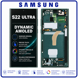 &Gamma;&nu;ή&sigma;&iota;&omicron; Original Samsung Galaxy S22 Ultra 5G, S22Ultra 5G (SM-S908B, SM-S908B/DS) Dynamic AMOLED LCD Display Screen Assembly &Omicron;&theta;ό&nu;&eta; + Touch Screen Digitizer &Mu;&eta;&chi;&alpha;&nu;&iota;&sigma;&mu;ό&sigmaf; &Alpha;&phi;ή&sigmaf; + Frame Bezel &Pi;&lambda;&alpha;ί&sigma;&iota;&omicron; &Sigma;&alpha;&sigma;ί Green &Pi;&rho;ά&sigma;&iota;&nu;&omicron; GH82-27488D (Service Pack By Samsung)