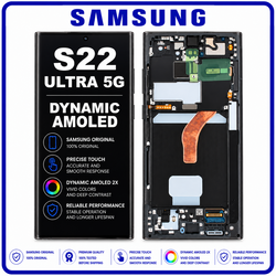 &Gamma;&nu;ή&sigma;&iota;&alpha; Original Samsung Galaxy S22 Ultra 5G (SM-S908B, SM-S908B/DS) Dynamic AMOLED LCD Display Screen Assembly &Omicron;&theta;ό&nu;&eta; + Touch Screen Digitizer &Mu;&eta;&chi;&alpha;&nu;&iota;&sigma;&mu;ό&sigmaf; &Alpha;&phi;ή&sigmaf; + Frame Bezel &Pi;&lambda;&alpha;ί&sigma;&iota;&omicron; &Sigma;&alpha;&sigma;ί Graphite, Blue, Red GH82-27489E GH82-27488E​​ (Service Pack By Samsung)