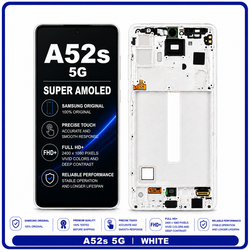 &Gamma;&nu;ή&sigma;&iota;&alpha; Original Samsung Galaxy A52s 5G (SM-A528B, SM-A528B/DS) Super AMOLED LCD Display Screen Assembly &Omicron;&theta;ό&nu;&eta; + Touch Screen Digitizer &Mu;&eta;&chi;&alpha;&nu;&iota;&sigma;&mu;ό&sigmaf; &Alpha;&phi;ή&sigmaf; + Frame Bezel &Pi;&lambda;&alpha;ί&sigma;&iota;&omicron; &Sigma;&alpha;&sigma;ί White Ά&sigma;&pi;&rho;&omicron; GH82-26861D GH82-26909D (Service Pack By Samsung)