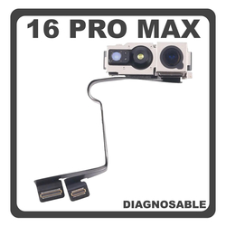 &Gamma;&nu;ή&sigma;&iota;&alpha; Original For Apple iPhone 16 Pro Max (A3296, A3084) Diagnosable Front Selfie Camera &Mu;&pi;&rho;&omicron;&sigma;&tau;&iota;&nu;ή &Kappa;ά&mu;&epsilon;&rho;&alpha; 12MP Pulled