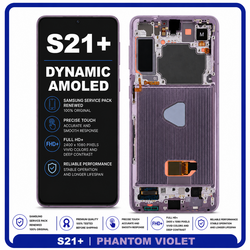 &Gamma;&nu;ή&sigma;&iota;&omicron; Original Samsung Galaxy S21+ 5G S21 Plus 5G 2021 (G996B, G996B/DS) Dynamic AMOLED LCD Display Screen Assembly &Omicron;&theta;ό&nu;&eta; + Touch Screen Digitizer &Mu;&eta;&chi;&alpha;&nu;&iota;&sigma;&mu;ό&sigmaf; &Alpha;&phi;ή&sigmaf; + Frame Bezel &Pi;&lambda;&alpha;ί&sigma;&iota;&omicron; &Sigma;&alpha;&sigma;ί No Camera Phantom Violet &Mu;&omega;&beta; GH82-24554B (Renewed)
