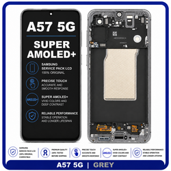 Original Samsung Galaxy A57 5G (SM-A576B, SM-A576B/DS) Super AMOLED+  LCD Οθόνη + Touch Screen Digitizer + Frame Gray GH82-39285A