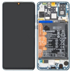 &Gamma;&nu;ή&sigma;&iota;&omicron; Original Huawei P30 Lite (MAR-LX1M, MAR-AL00, MAR-TL00, MAR-LX2, Marie-L21A, Marie-L01A, Marie-L21MEA, Marie-L22A, MAR-LX1A, MAR-LX3A, MAR-LX2J, MAR-LX1B, MAR-LX3Bm) Lcd Screen Display &Omicron;&theta;ό&nu;&eta; + Touch Screen Digitizer &Mu;&eta;&chi;&alpha;&nu;&iota;&sigma;&mu;ό&sigmaf; &Alpha;&phi;ή&sigmaf; + &Pi;&lambda;&alpha;ί&sigma;&iota;&omicron; Frame Bezel + Battery &Mu;&pi;&alpha;&tau;&alpha;&rho;ί&alpha;​ Peacock Blue 02352RQA (Service Pack By Huawei)