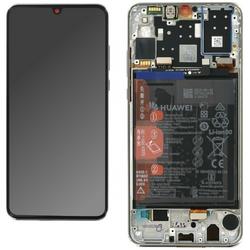 &Gamma;&nu;ή&sigma;&iota;&omicron; Original Huawei P30 Lite (MAR-L01A, MAR-L21A, MAR-LX1A, MAR-LX1M, MAR-AL00, MAR-TL00, MAR-LX2, Marie-L21A, Marie-L01A, Marie-L21MEA, Marie-L22A, MAR-LX1A, MAR-LX3A, MAR-LX2J, MAR-LX1B, MAR-LX3Bm) Lcd Screen Display &Omicron;&theta;ό&nu;&eta; + Touch Screen Digitizer &Mu;&eta;&chi;&alpha;&nu;&iota;&sigma;&mu;ό&sigmaf; &Alpha;&phi;ή&sigmaf; + &Pi;&lambda;&alpha;ί&sigma;&iota;&omicron; &Sigma;&alpha;&sigma;ί Frame Bezel + Battery &Mu;&pi;&alpha;&tau;&alpha;&rho;ί&alpha; Pearl White 02352RQC (Service Pack By Huawei)