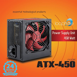 Τροφοδοτικό Loophole 450watt Κόκκινο fan