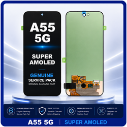 &Gamma;&nu;ή&sigma;&iota;&alpha; Original Samsung Galaxy A55 5G (SM-A556V, SM-A556B​) Super AMOLED LCD Display Screen Assembly &Omicron;&theta;ό&nu;&eta; + Touch Screen Digitizer &Mu;&eta;&chi;&alpha;&nu;&iota;&sigma;&mu;ό&sigmaf; &Alpha;&phi;ή&sigmaf; Black &Mu;&alpha;ύ&rho;&omicron; GH82-34308A (Service Pack By Samsung)
