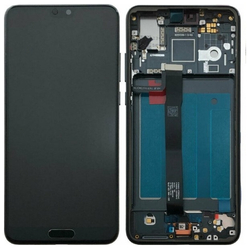 OEM HQ Huawei P20 (EML-AL00, EML-L09, EML-L09C, EML-L29, EML-L29C) Lcd Screen Display &Omicron;&theta;ό&nu;&eta; + Touch Screen Digitizer &Mu;&eta;&chi;&alpha;&nu;&iota;&sigma;&mu;ό&sigmaf; &Alpha;&phi;ή&sigmaf; + &Pi;&lambda;&alpha;ί&sigma;&iota;&omicron; Frame Bezel Black