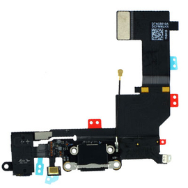 HQ OEM Iphone 5s Dock Charge Connector flex and Headphone Jack Καλωδιοταινία φόρτισης & Υποδοχή Ακουστικών black